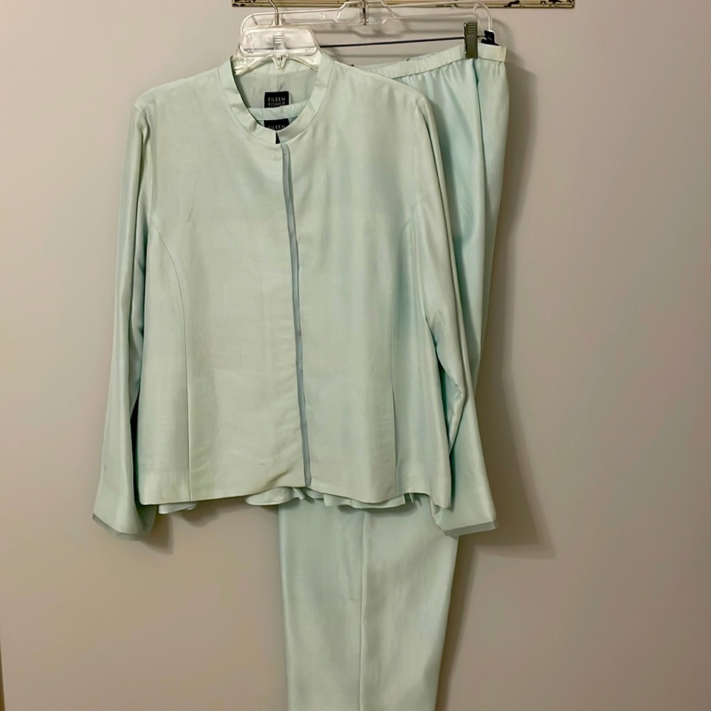 Eileen Fisher 3pc Silk Pant Suit